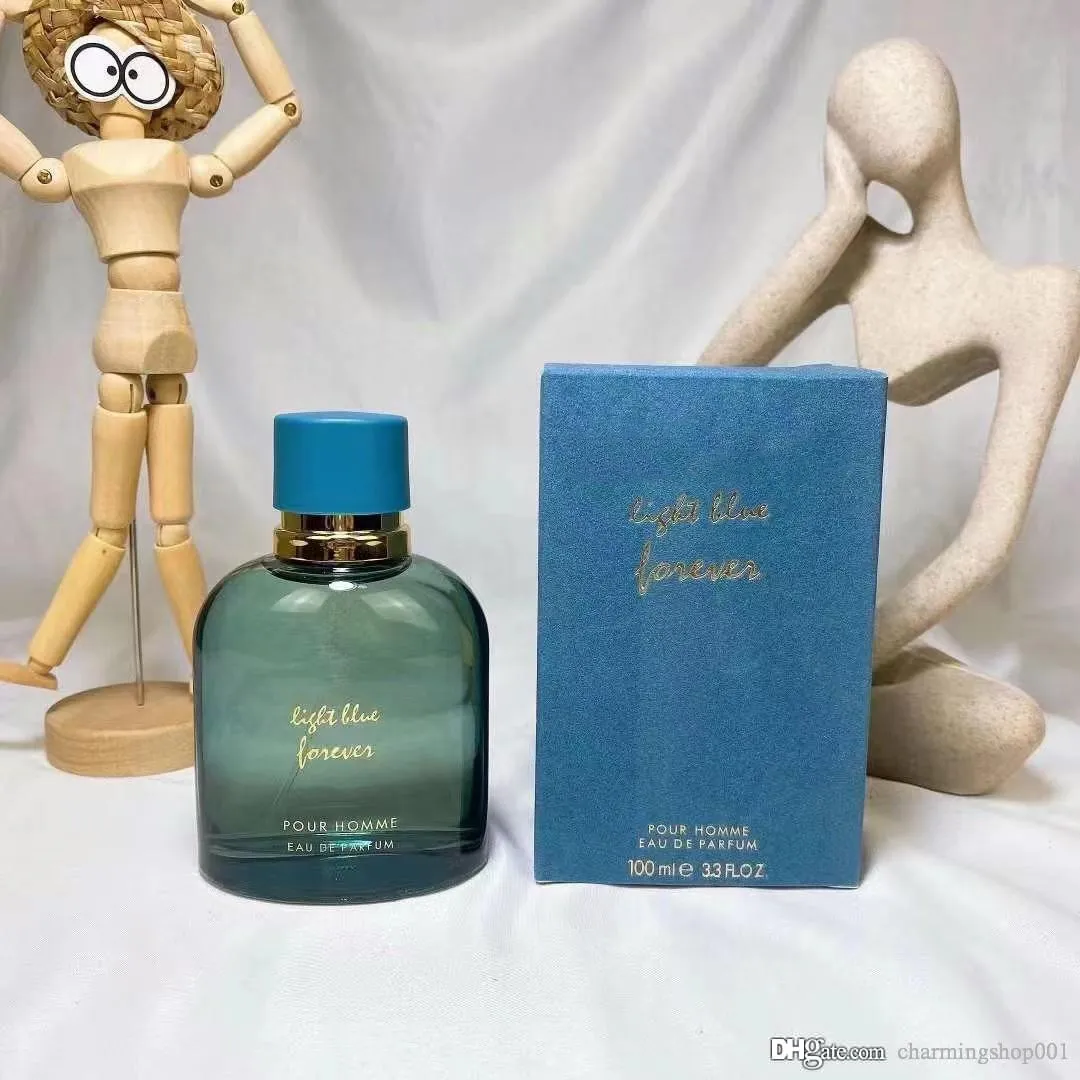 Açık mavi kolonya parfümler çocuk ünlü pour homme parfüm kokusu insan 100ml edp sprey parfum tasarımcı parfümleri hoş kokular toptan dropship