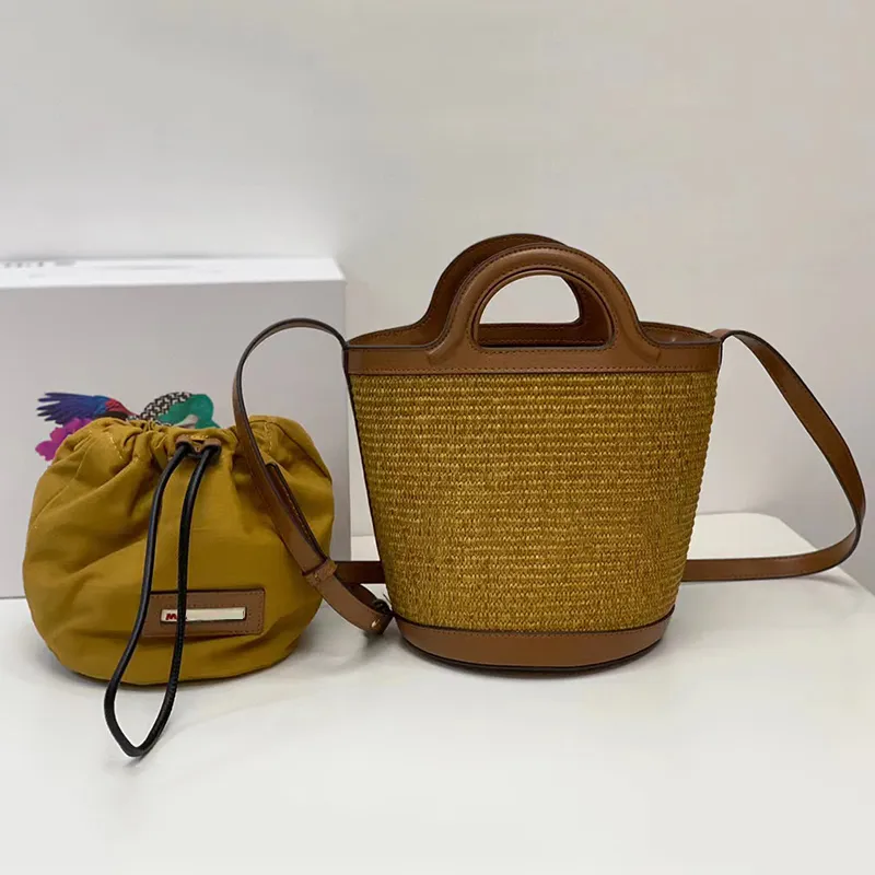 7A Najwyższej jakości Projektanci Bagów Rattan Słomka Linna torebki torebki One ramię Crossbody Bage Bursurys Fashion Lady Tote Tote Torby