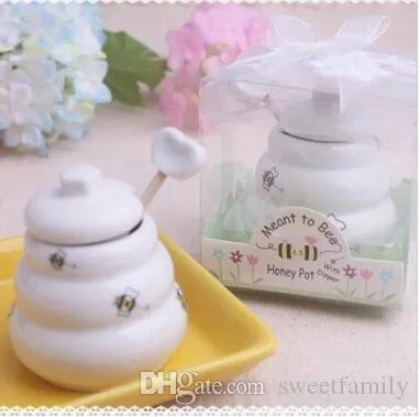Ceramic Meant to Bee Honey Jar Honey Pot Wedding favors / Baby shower favors
