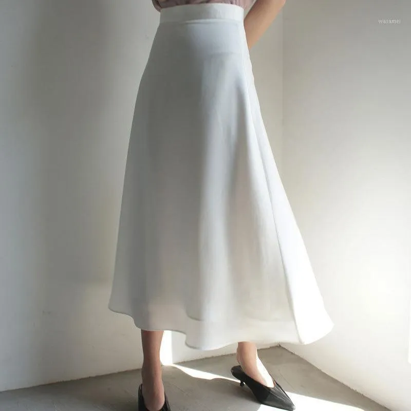White satin a clearance line skirt