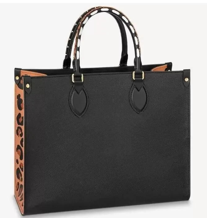 Top ONTHEGO torebki damskie torby na ramię Leopard łączenie Crossbody torby listonoszki projektanci torebka M58521