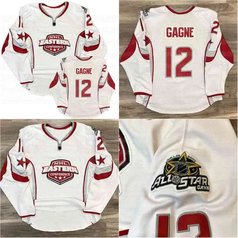 NIK1 Vintage 12 Sam Gagne 2007 Hockey Jersey Hafted Haft Dostosuj dowolną nazwę i koszulki numeryczne