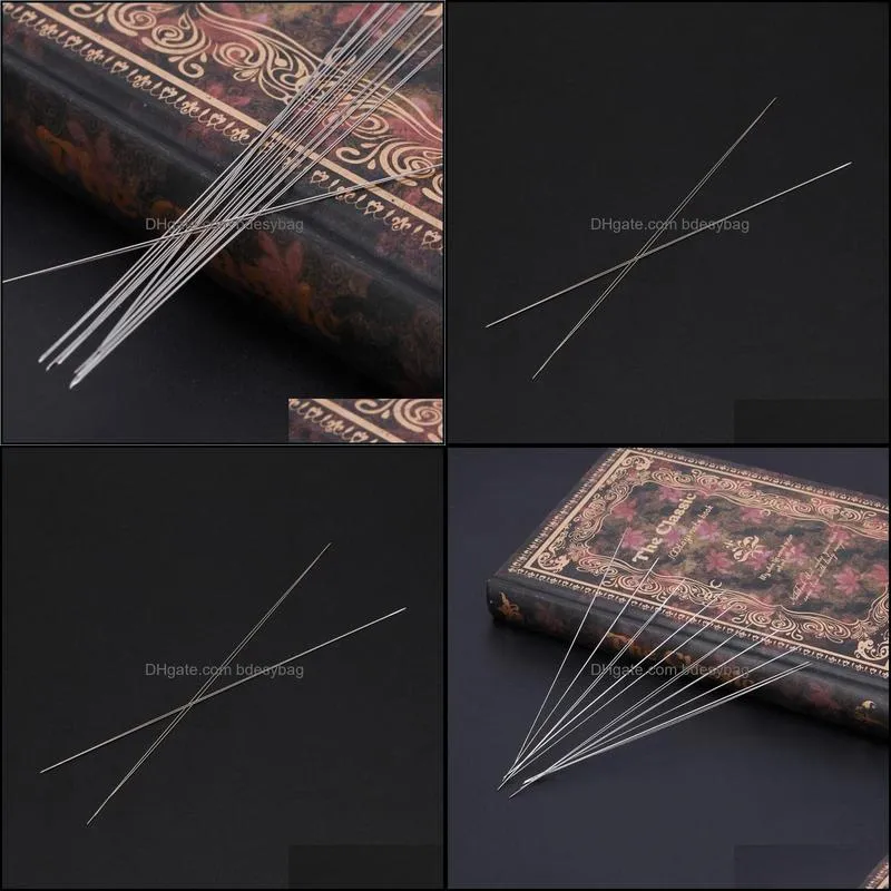 other 10x big eye curved beading needles for diy bracelet necklace stringing 125x0.6mmother
