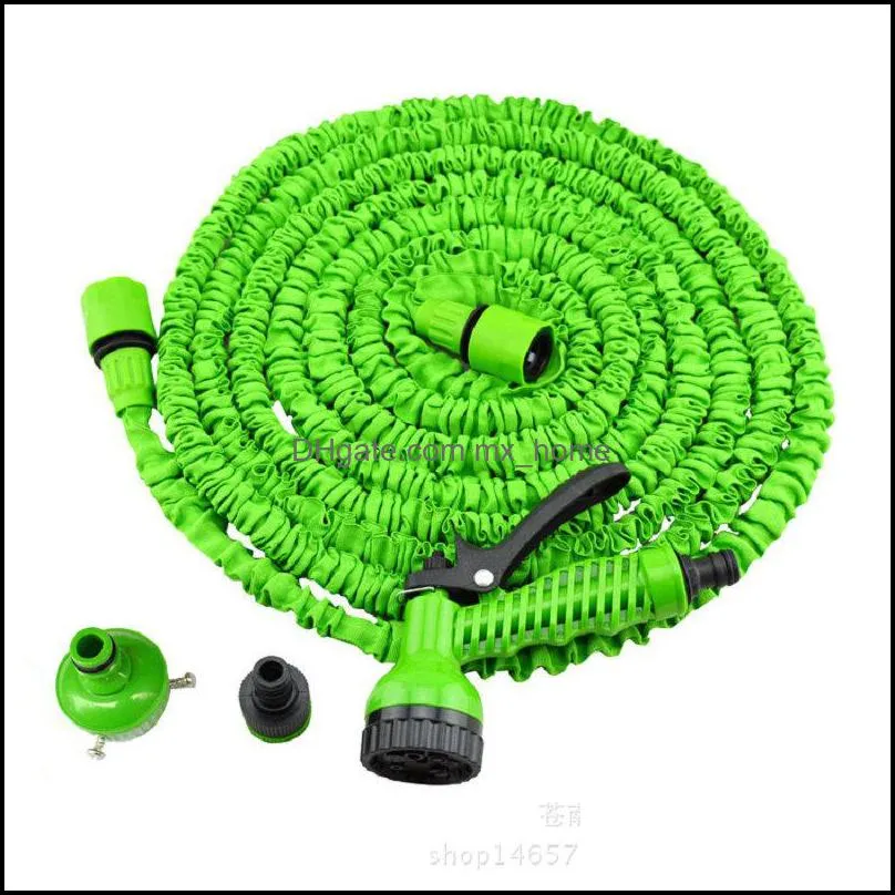 3X Expandable Magic Hose with 7in1 Spray Gun Nozzle 25FT/50FT/75FT/100FT Irrigation System Garden Hose Water Gun Pipe DHL Free