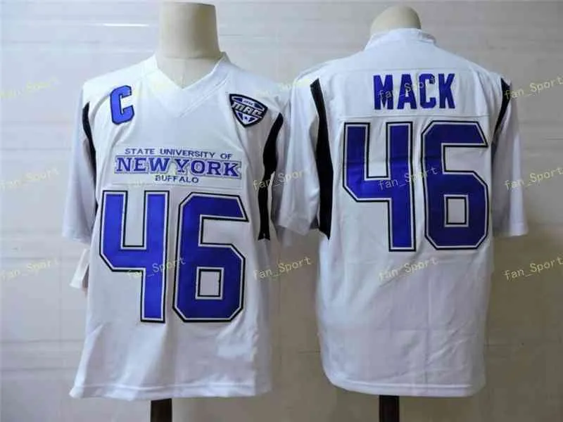 Bulls 46 Khalil Mack College Football Jersey White Black stitched Mens Youth Jerseys S 3XL Top quality