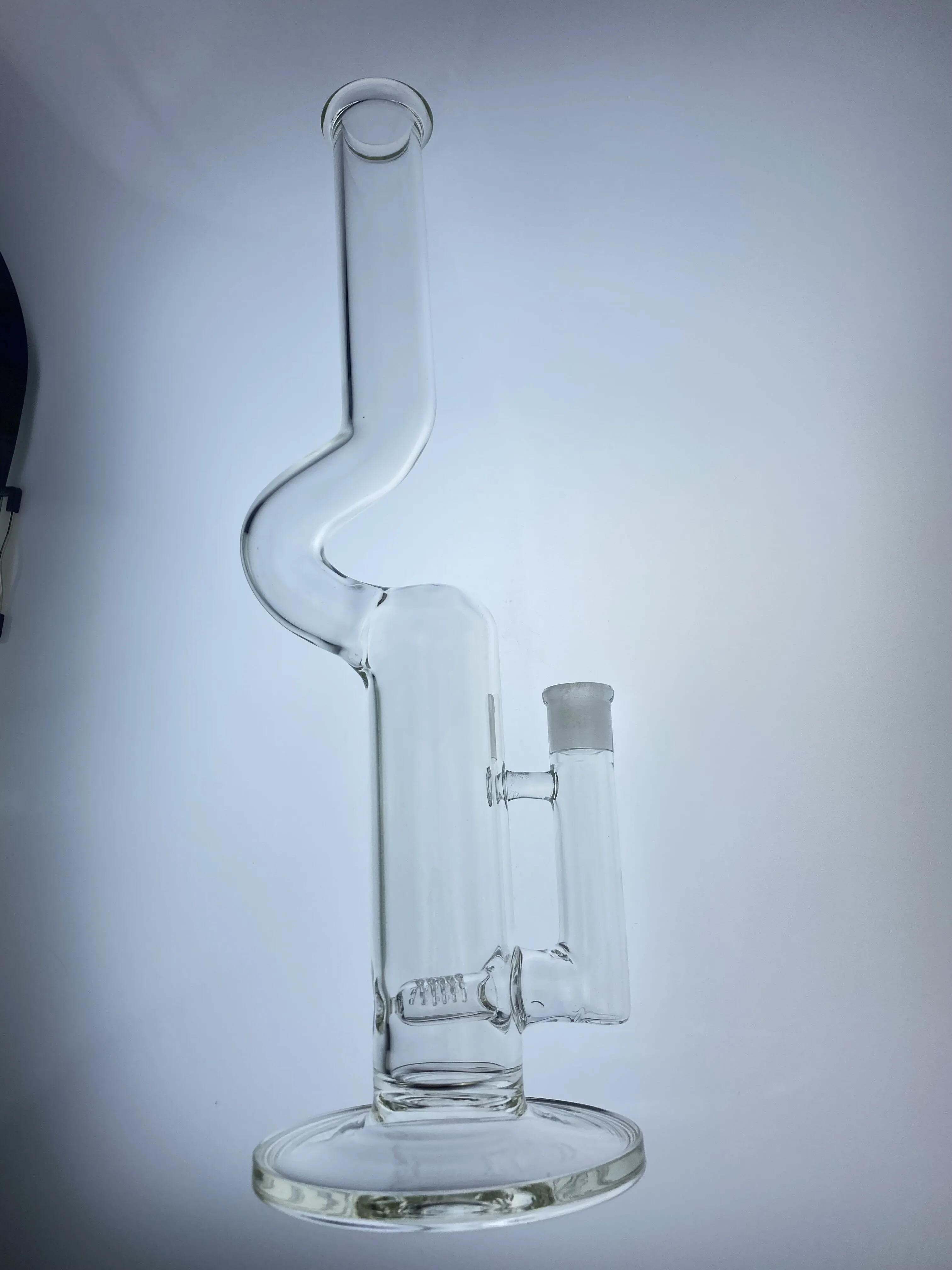 Glass hookah bent neck bong 18 mm joint 16 inches and clean high quantity