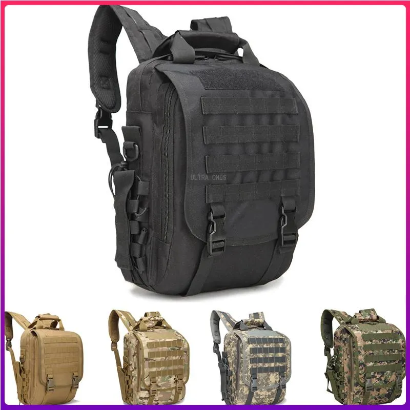 Outdoor Bags Mens Tactical Messenger Bag For Ipad4 / 14 Inch Laptop Camo Waterproof Army Backpacks