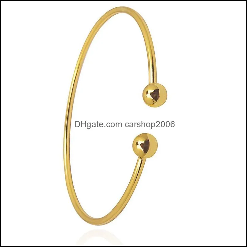 Pulseira de pulseira j￳ias moda original sier ouro simples amor aberto para mulheres meninas de festa decora￧￣o dhznl