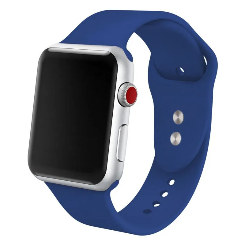 Silicone Sport Band Smart Straps for Apple Watch Series SE 6 5 4 3 44mm 40mm سوار حزام دبوس على IWatch 7 38mm 42mm 41mm 45mms