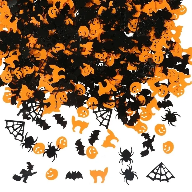 15G Festival Party Table Decoration Halloween Confetti Pumpkin Spider Web Witch Bad Throw Confetti Sprinkle Home 220815