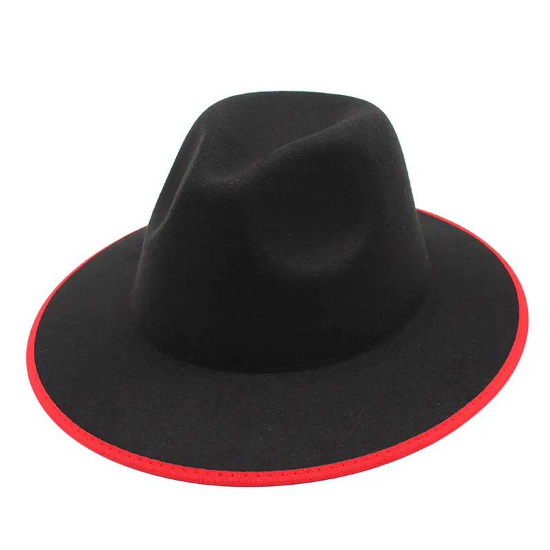 Mode fedora hatt kvinnor män keps hattar kvinna fedoras man jazz topp hatt kvinnlig manlig brim cap höst vinter resa semester keps fest julklapp 2022