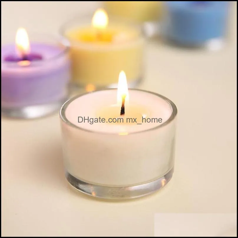 fashion romantic glass candles for wedding decorations mini love scented candle gel wax party supplies