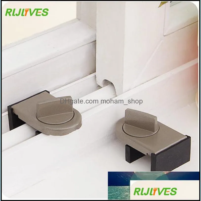 1Pc Move Window Child Safety Lock Sliding Windows Lock Kids Cabinet Locks Sliding Door Stopper Security Sliding Sash Stopper