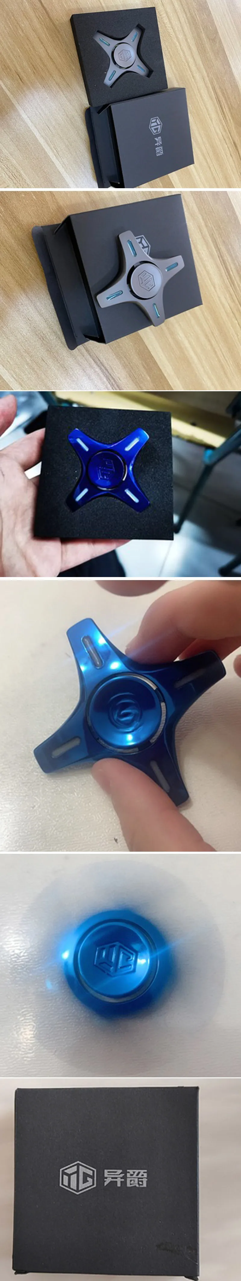 Spinning Top Toy: Luminous Metal Hand Spinner For Adult Stress Relief ...