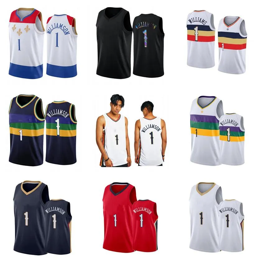 Basketball Jersey 1 Williamson 2002-23 nouvelle saison Hommes Maillots de ville pour jeunes en stock