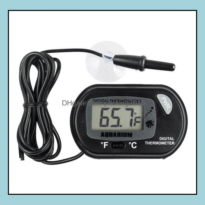 fish aquarium thermometer digital lcd display reptile terrarium temperature thermometers probe meter fridge sn4071