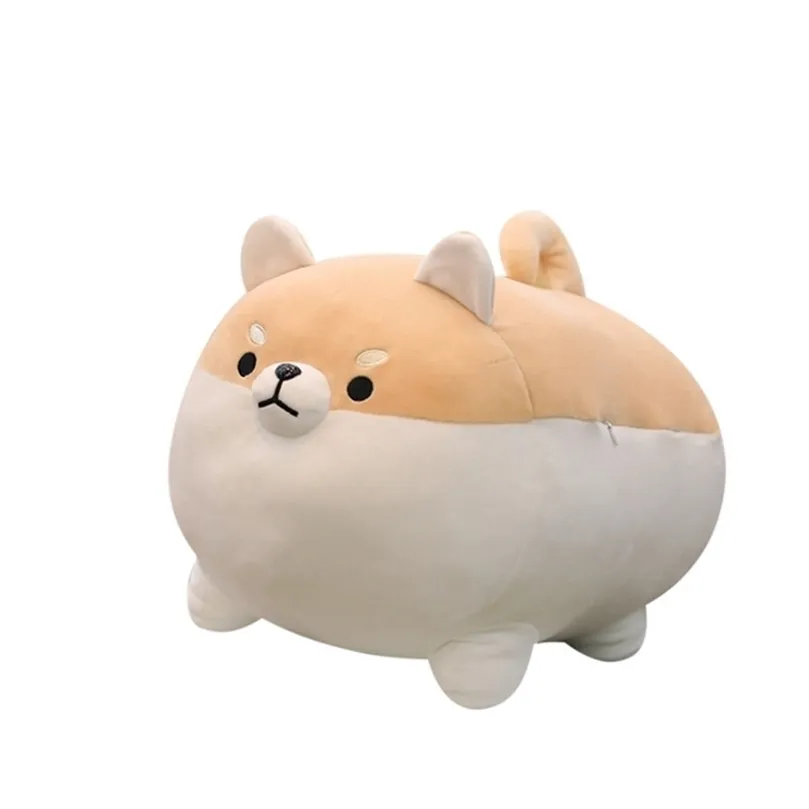 Fofo shiba inu cão de pelúcia brinquedo de pelúcia de pelúcia corgi chai para crianças kawaii namorado presente acompanhe o brinquedo do sono lj201126