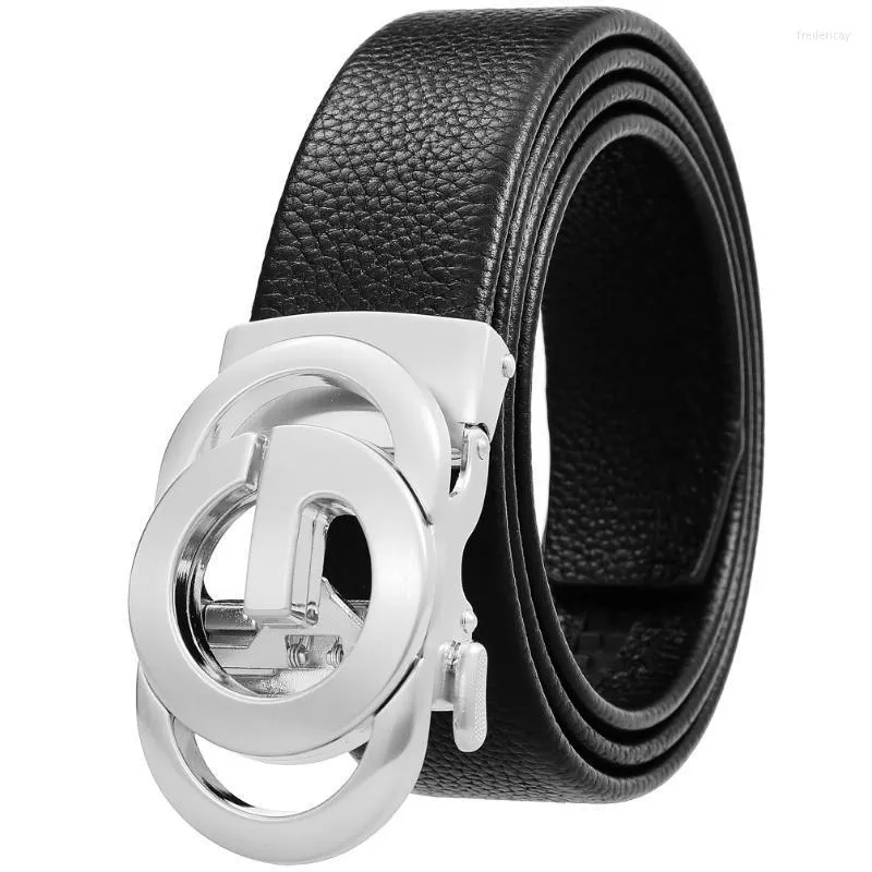 Bälten Luxury Designer Brand Men's Youth High Quality Mane Leather Men Belt Accessories For Teens Jeans Real 3,5 cmbälten Fred22