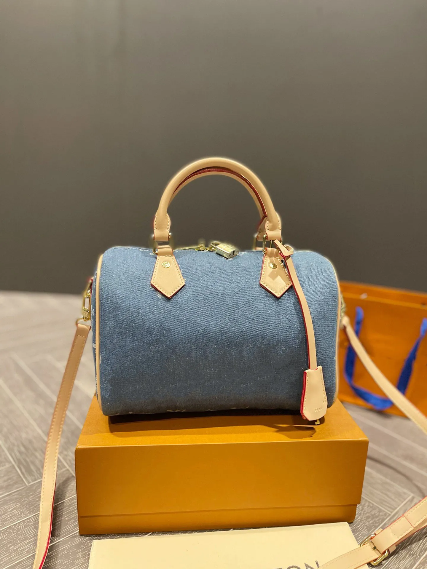 Navy blue designer purse sales