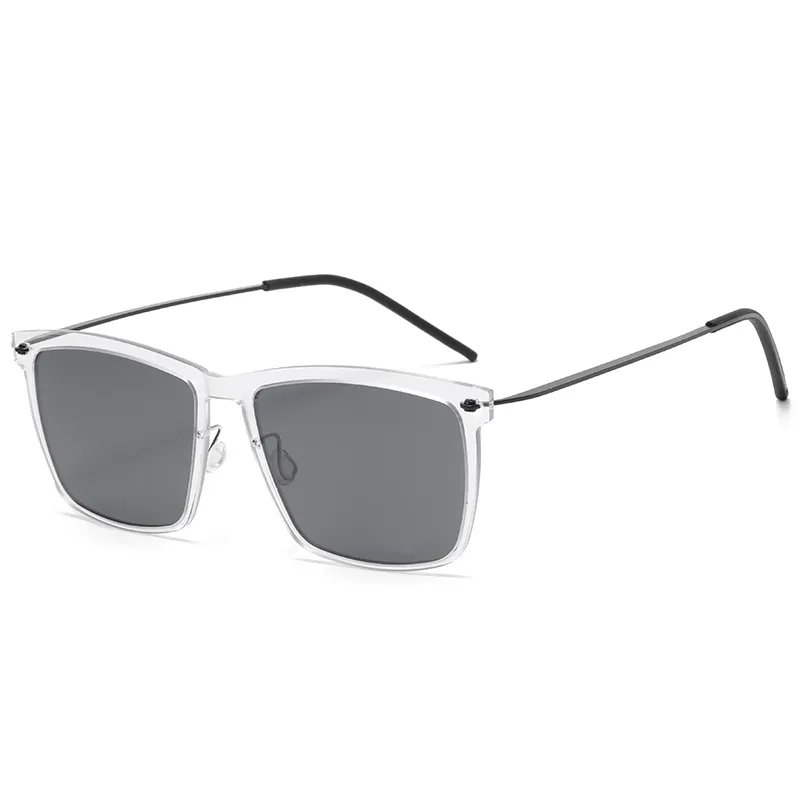 Óculos de sol Homem óculos de sol Designer titânio miopia óculos polarizados clipe polarizado vintage vintage retangular óculos de sol clássicos de corrida de corrida de corrida clássica