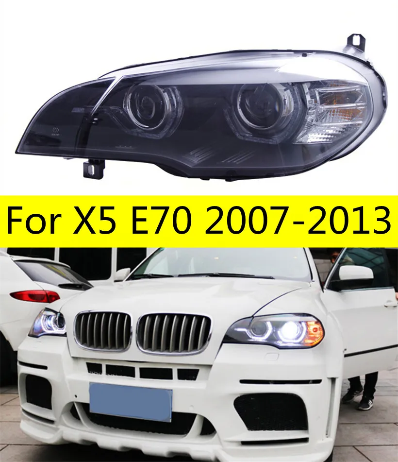 High Beam LED Front Lamp For X5 E70 2007 2013 H7 Angel Eye Headlights