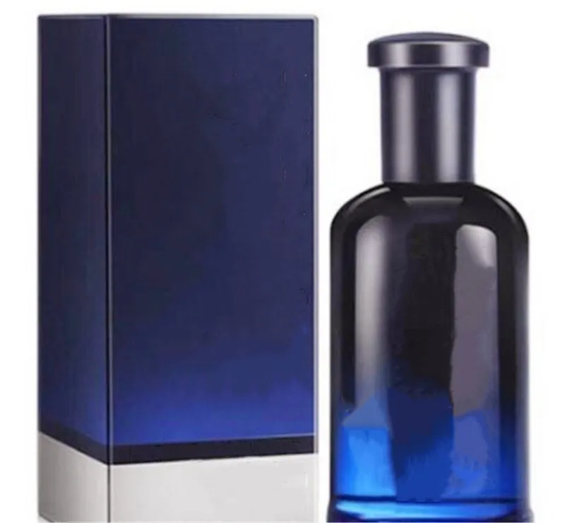 Klasyczny styl mężczyzn perfumy 100 ml niebieski butelkowany naturalny spray długowy czas Wysokiej jakości eau de toalety bezpłatna szybka dostawa