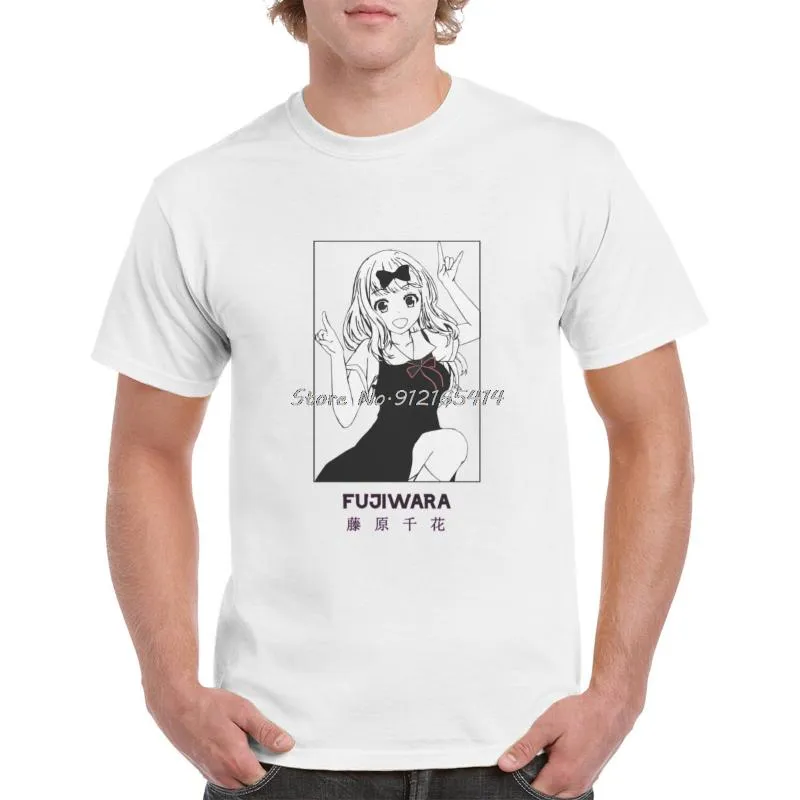 T-shirts pour hommes Esthétique Chika Fujiwara Anime T-shirt Femme Kaguya-sama Love Is War Top Kaguya Shinomiya T-shirt en coton doux surdimensionné