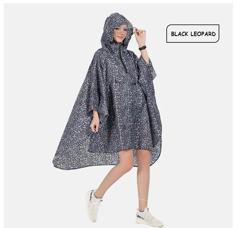 Generisch Manteau De Pluie Long Pour Femme Pour Adulte - Veste De Pluie Intégrale - Vêtement De Pluie Pour Le Cyclisme - Poncho De Pluie Ultra Léger