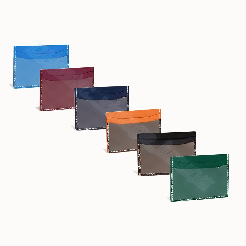 Wholesale Genuine Leather coin purse card holder Luxurys mens designer wallet goyar single Men Women's passport holder wallets Mini key pouch Pocket Interior Slot
