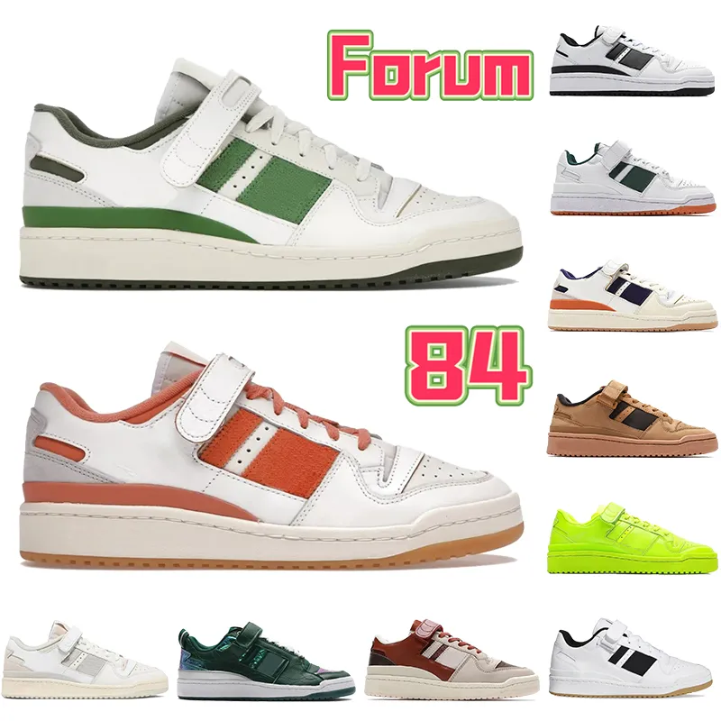 Luxury Sneaker Forum 84 Low OG Freizeitschuhe schwarz  Gummi grün Orbit grau pink getaucht gelb atmos weizenbraun Blue Thread Royal Sneakers