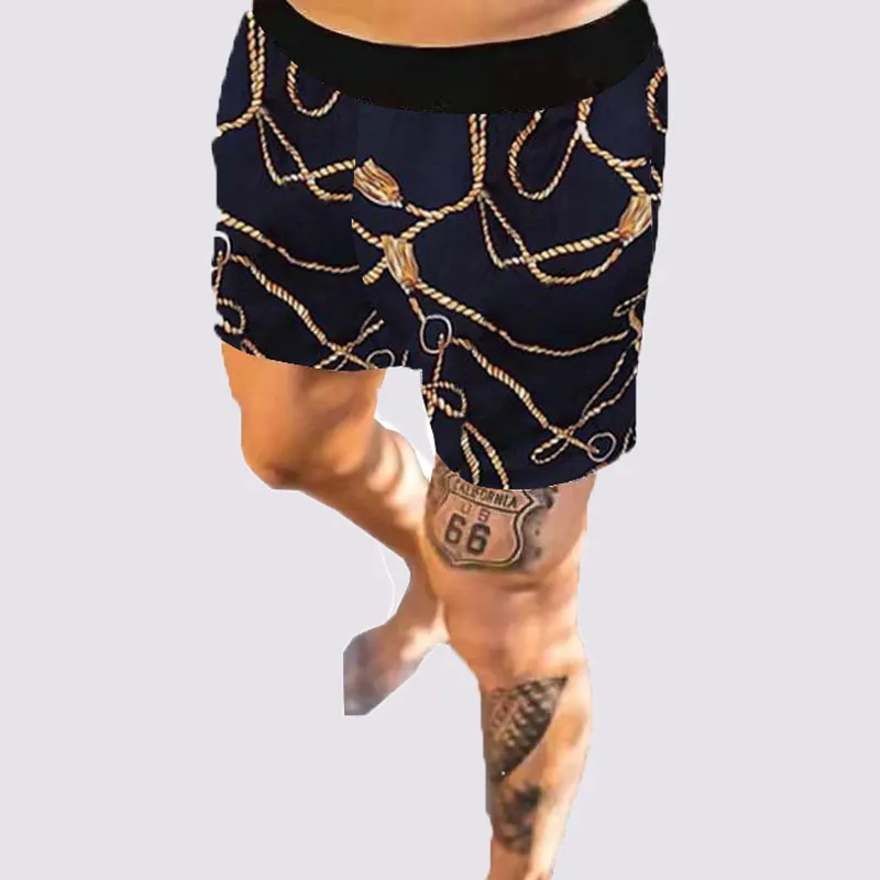 Moda nadar boêmio yoga shorts praia desgaste verão homens esporte swimwear swimwear surf shorts calça calça sportswear plus size calças