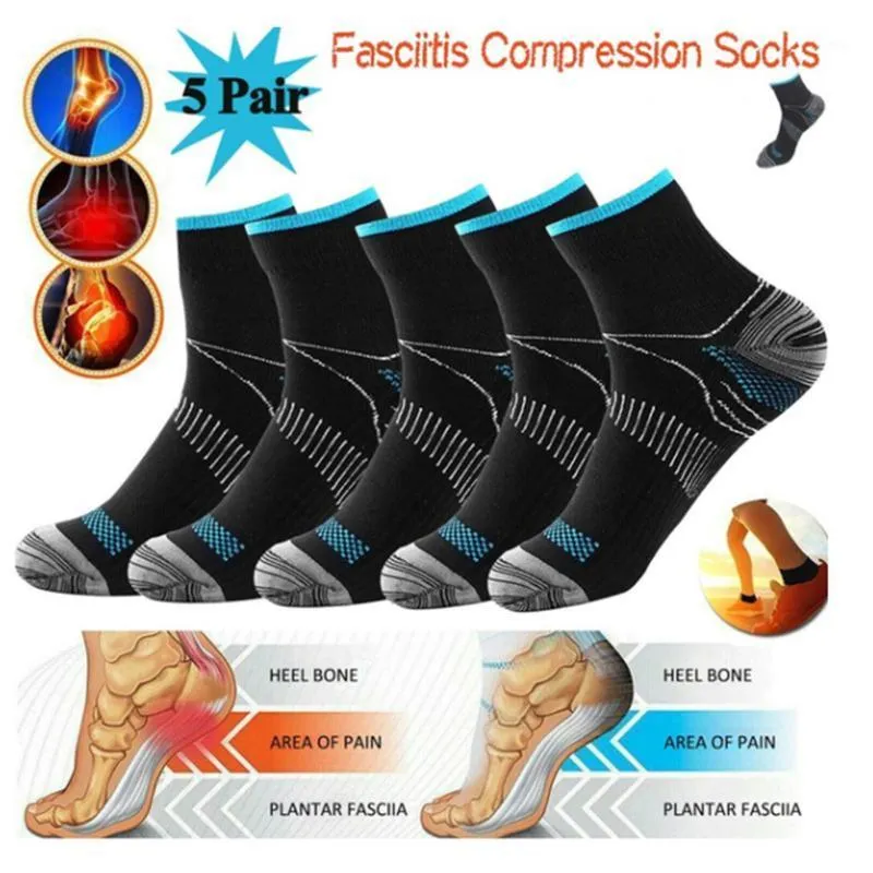 Sports Socks 5Pairs Autumn Men Women Ankle Thick Knit Outdoor Fitness Breathable Quick Dry Wear-resistant Warm Sock Winter