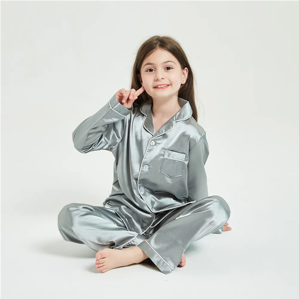Silver satin top pjs