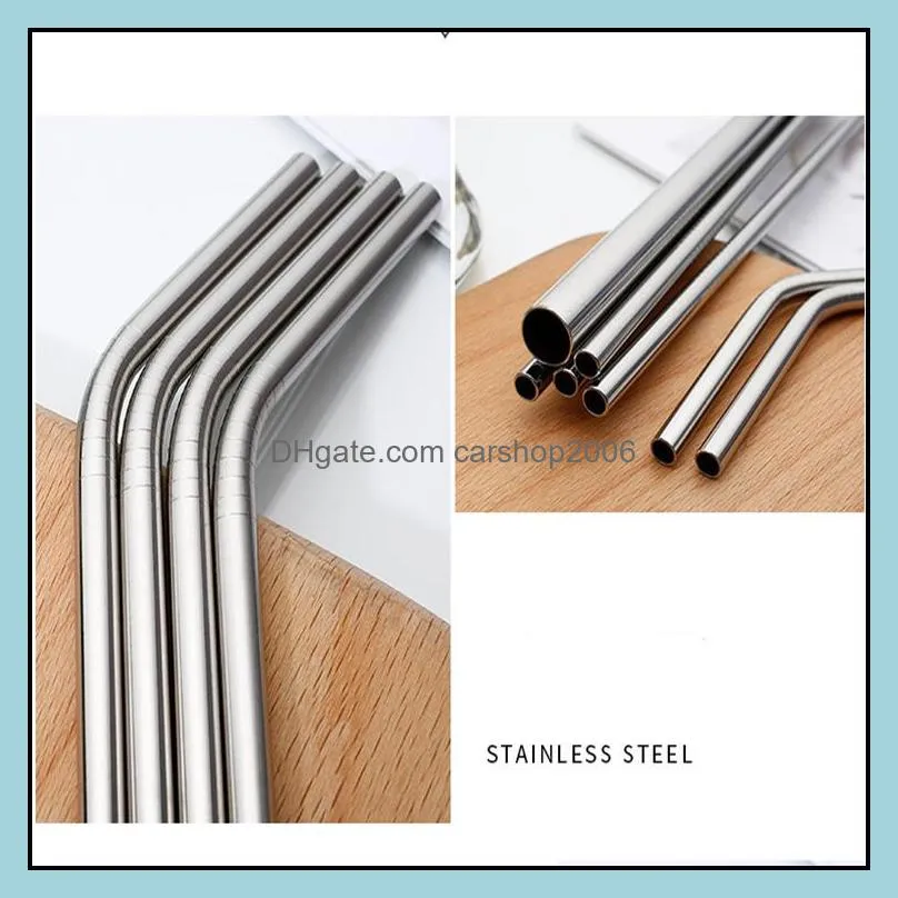 straw stainless steel 304 straw bottle drink straw with retail package cardboard box eight combinations available