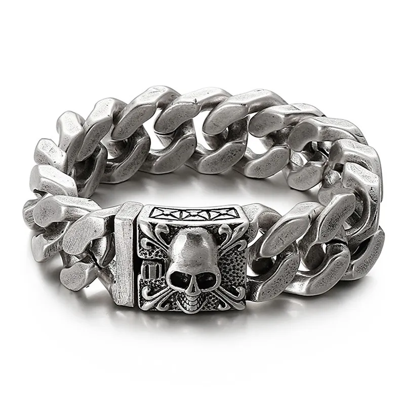 King Baby Chain Bracelet with Integrated Skulls – Bailey's Fine Jewelry