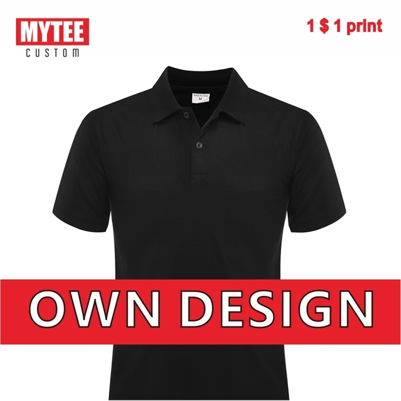 MyTee polo shirts aangepaste mannen t-shirt persoonlijke groep geborduurde heren vaste kleur polo op maat 220524