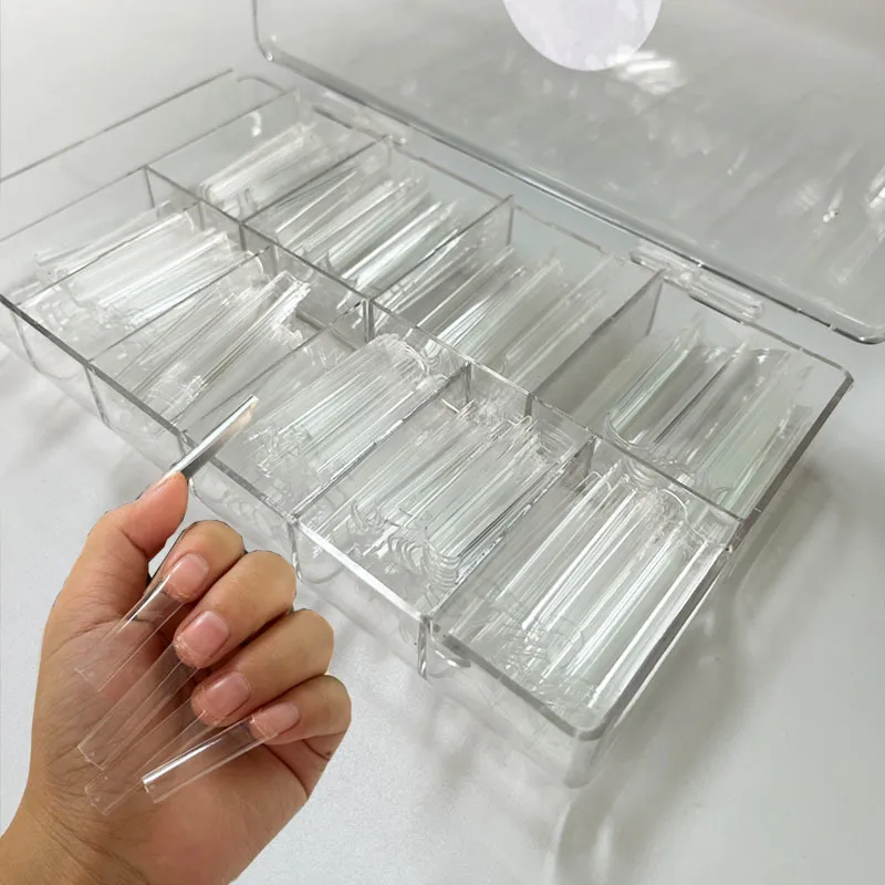 500pcs/pudełko xxl prosty kwadratowy akrylowy paznokcie