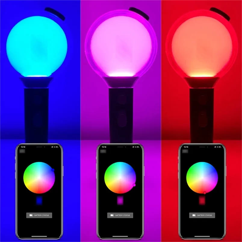 KPOP Ordu Bombası Ver.4 Light Stick Özel Baskı So Soul Ver.3 Sınırlı Konser Lightstick Bluetooth uyumlu 220601