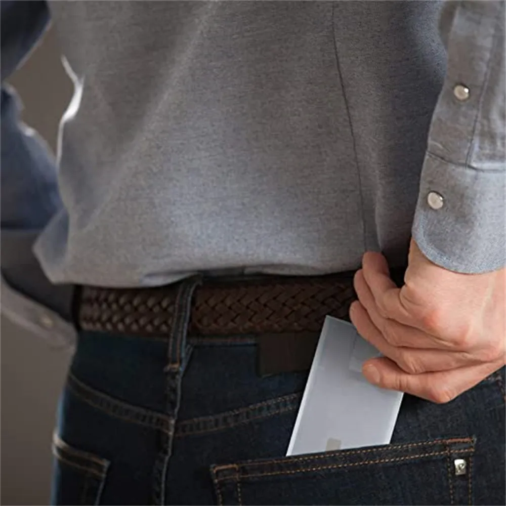 ✓ DHgate 남성용 명함 사례 지갑을위한 명확한 플라스틱 카드 소지자 슬림 포켓 비즈니스 카드 소지자 가벼운, 휴대용 이름 카드  주최자 | 인기 수납 박스 & 통