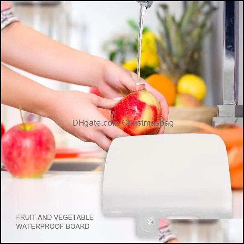 Hot Sale Kitchen Washing Anti-water Board Resin Water Splash Guard Baffle For Kitchen Dish Fruit Vegetable Tool jllPVR