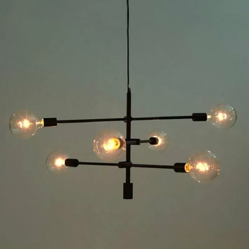 Pendant Lamps Nordic Postmodern Chandelier Ceiling Lights Art Creative Clothing Store Hanging Lamp Geometry Line Luminaire Industriel Lighti