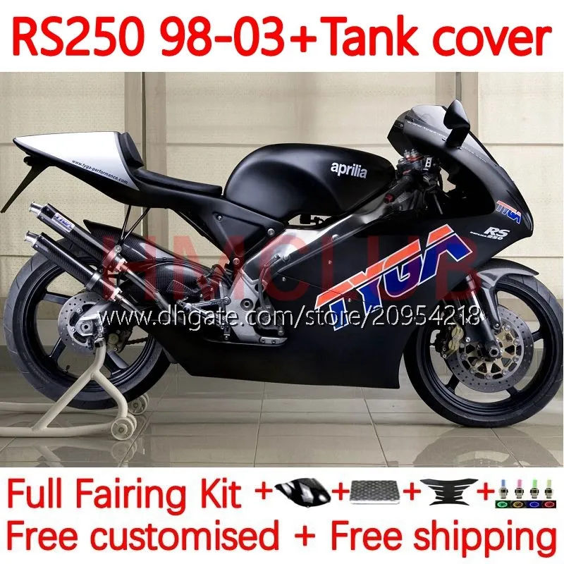 Fairings +pokrywa zbiornika dla Aprilia RSV250RR RS-250 RSV250 RS RSV 250 RSV-250 98-03 159NO.22 RS250 RR 1998 1999 2000 2001 2002 2003 RS250R 98 99 00 01 02 03 Body Light Black Black