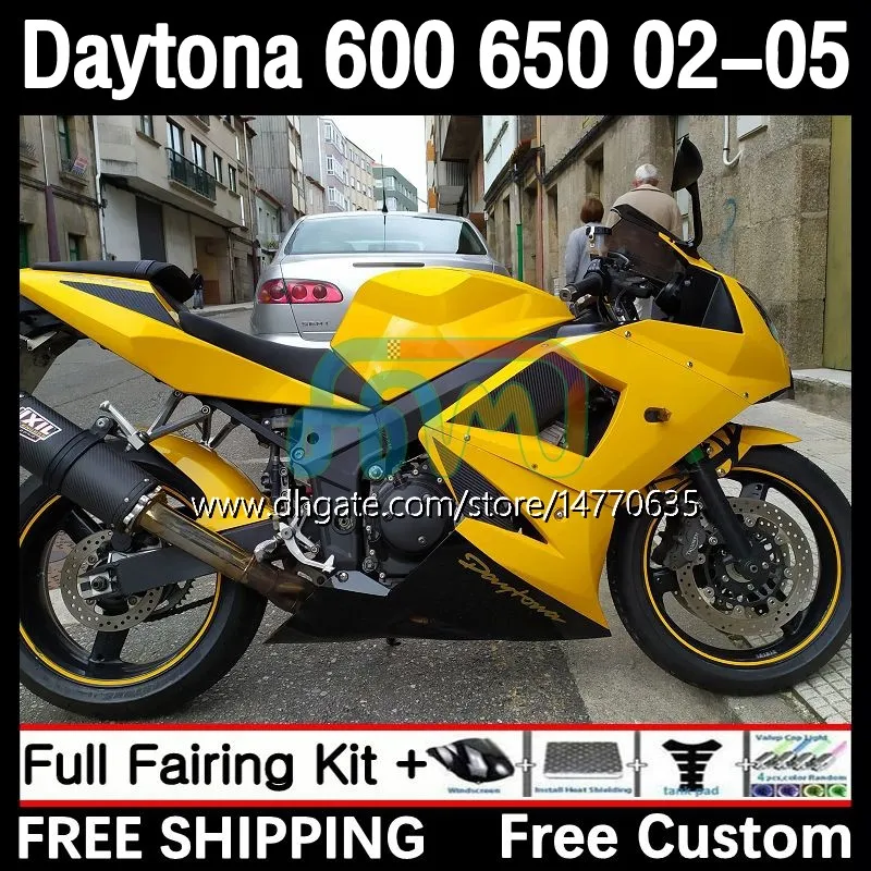 Kit de quadro para Daytona 650 600 cc 02 03 04 05 Bodywork 7dh.33 Cowling Daytona 600 Daytona650 2002 2003 2004 2005 Body Daytona600 02-05 Motorcycle Fairing Yellow Hot amarelo quente