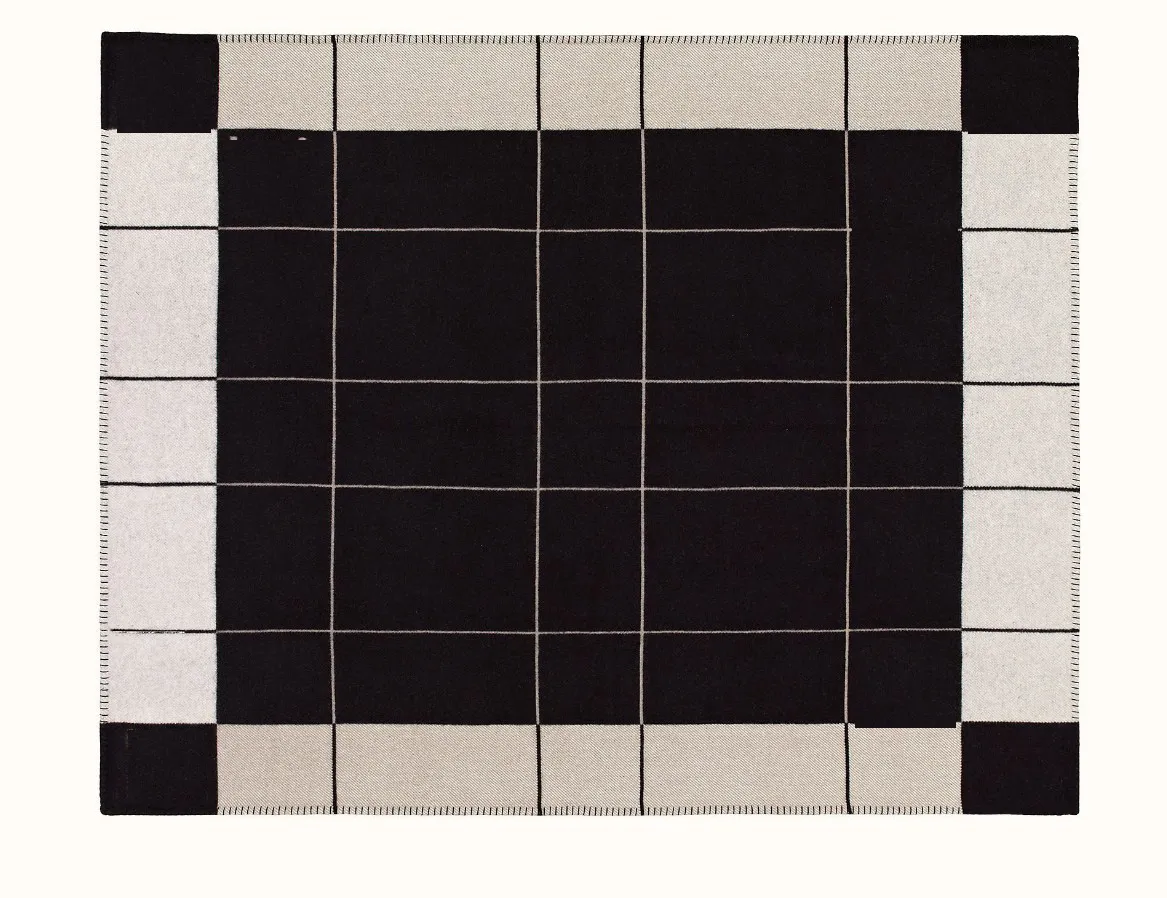 格子縞の毛布かぎ針編みソフトウールスカーフショールポータブル暖かいソファベッドフリースブランケットブラックブランケットホームテキスタイル