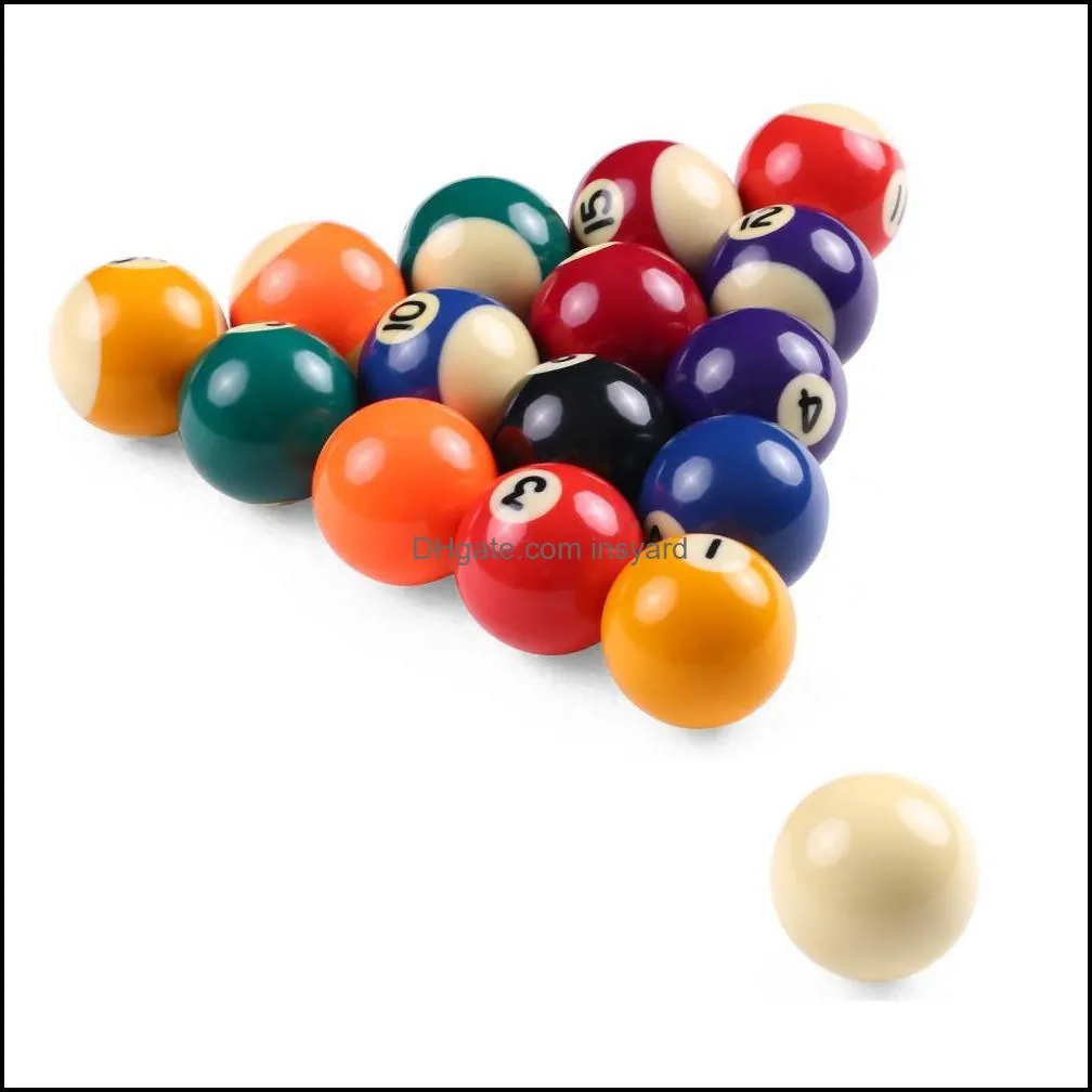 25MM / 38MM Billard Balls Children Billiards Pool Table Balls Set Polyester Resin Small Cue Full Set billiard