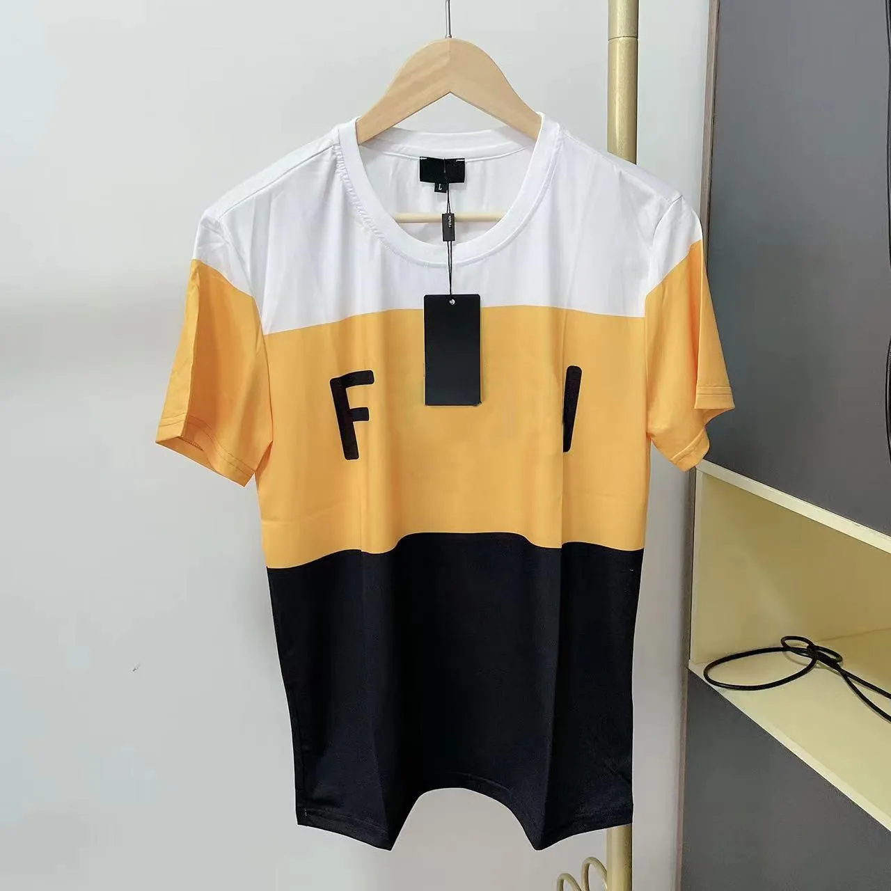 2022 Mens Designers Fendi T Shirt Man Womens tshirt With Letters Print Short Sleeves Summer Shirts Men Loose Tees Asian size M XXXL