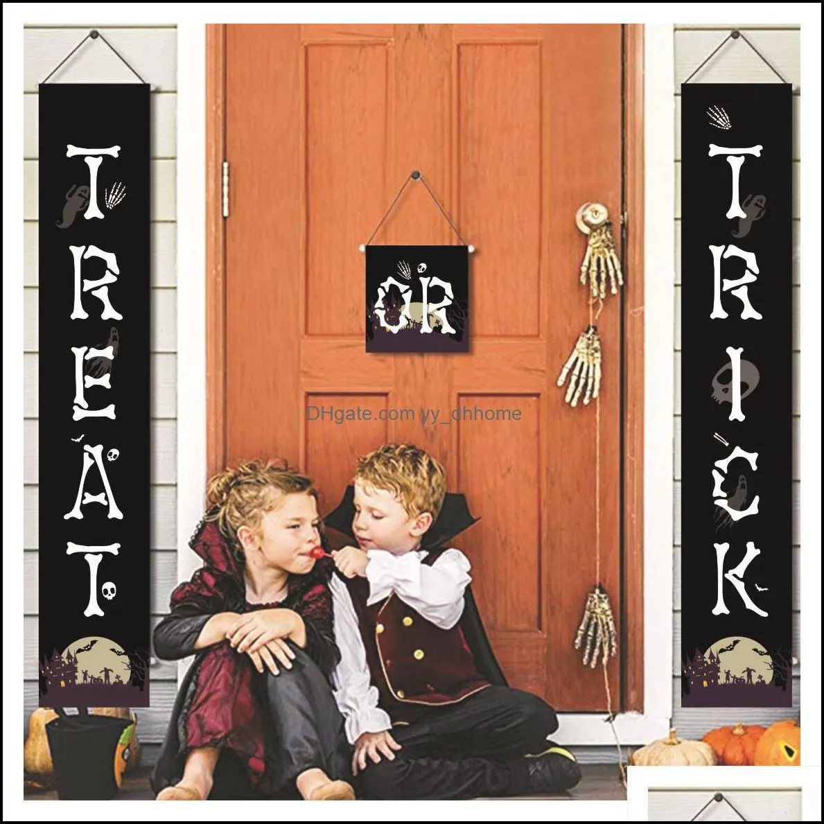 Andra festliga partier Halloween Door Couplet Hanging Sign f￶r OU DH3OX