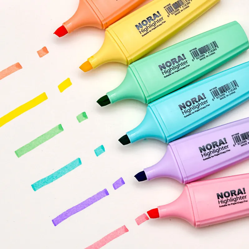 6pcsset macaroon renk vurgulayıcılar floresan işaretleyiciler kalem seti mini renkli şeker planlayıcısı sanat kalemleri hediye kırtasiye 201120