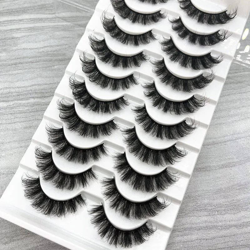 DD Curl Russian Strip Lashes - Dramatic Volume, Fluffy Soft Faux Mink ...