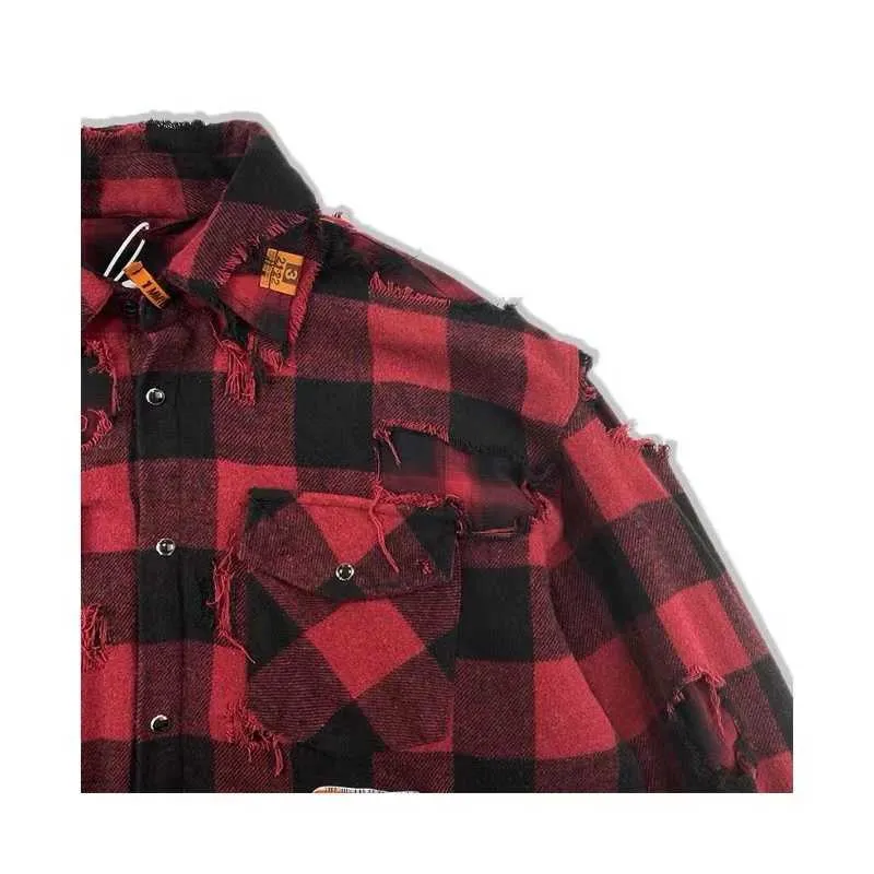 Mmy Sanyuan Yasuhiro Kangyu Mihara Broken Plaid Fake Two Piece Splicing ...